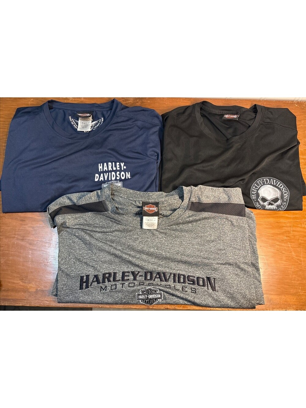 Lot of 3 Harley Davidson Cut-Off Sleeveless Performance T- Shirts Mens 3XL